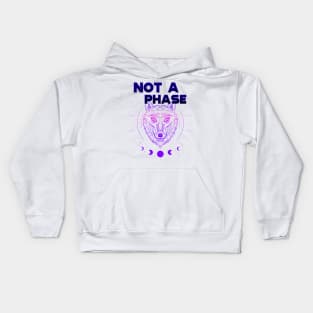 Bisexual Wolf LGBT Not a PHase Kids Hoodie